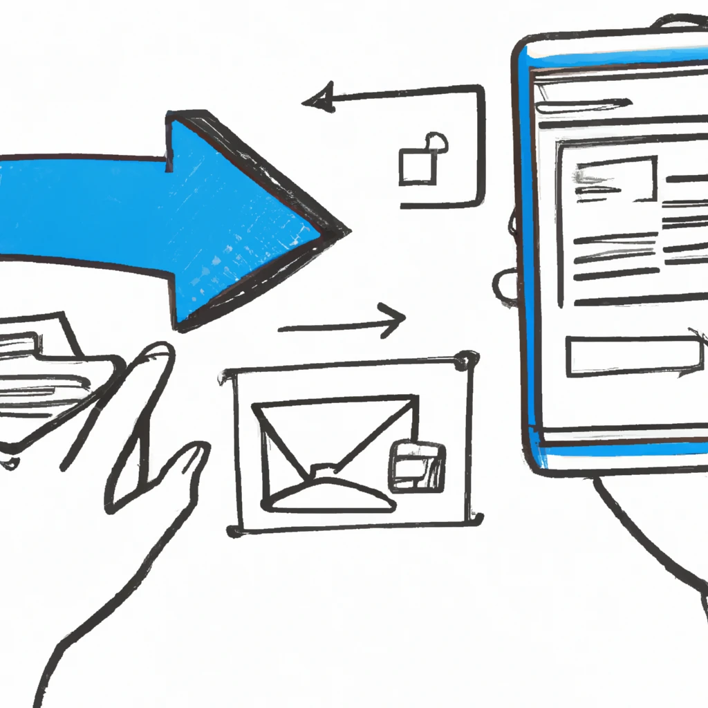 A flow chart, graphically and abstractly represented, with a hand pointing at pictures.